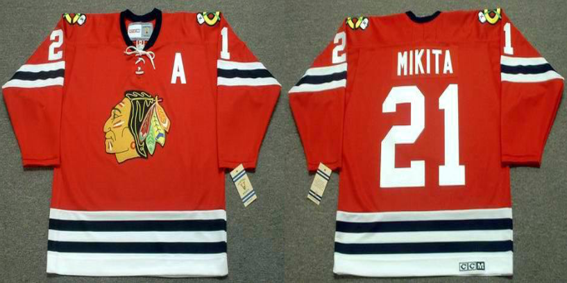 2019 Men Chicago Blackhawks #21 Mikita red CCM NHL jerseys->chicago blackhawks->NHL Jersey